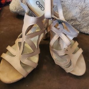 Womens Cato Nude Strappy Heels Size 8M